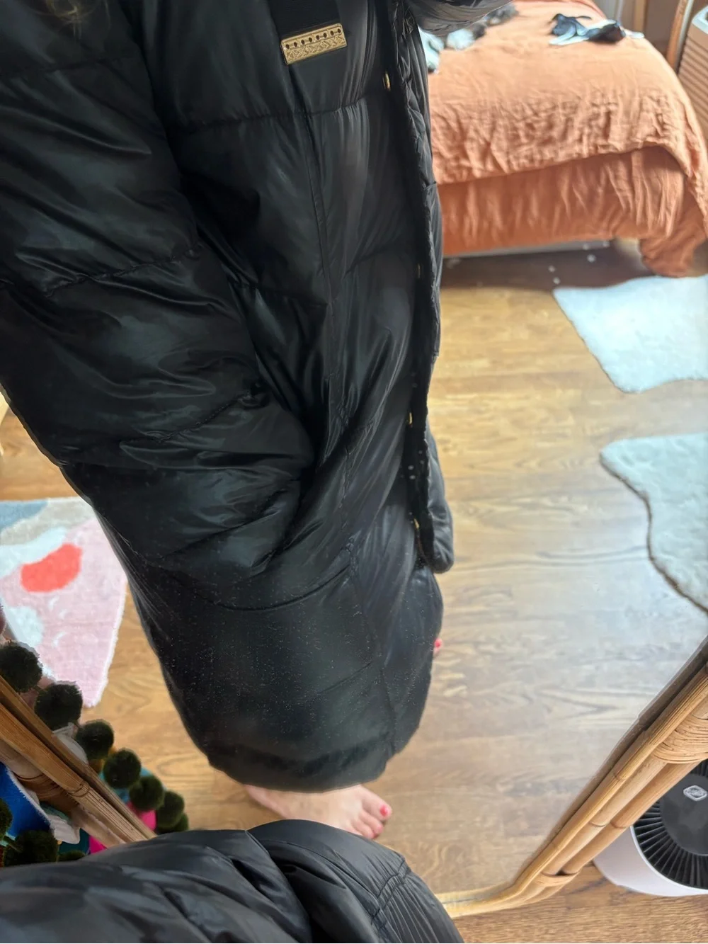 Vintage Tahari Packable Long Puffer Coat